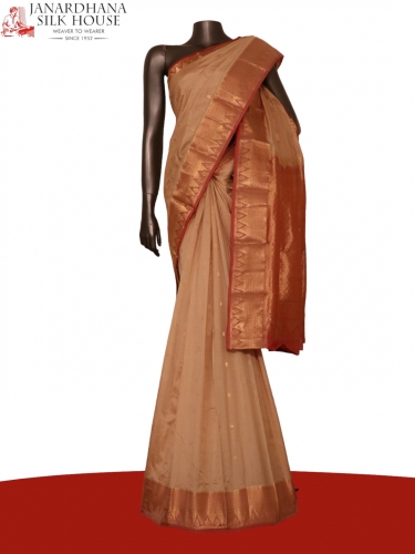 Traditional Contrast Wedding South Silk Saree